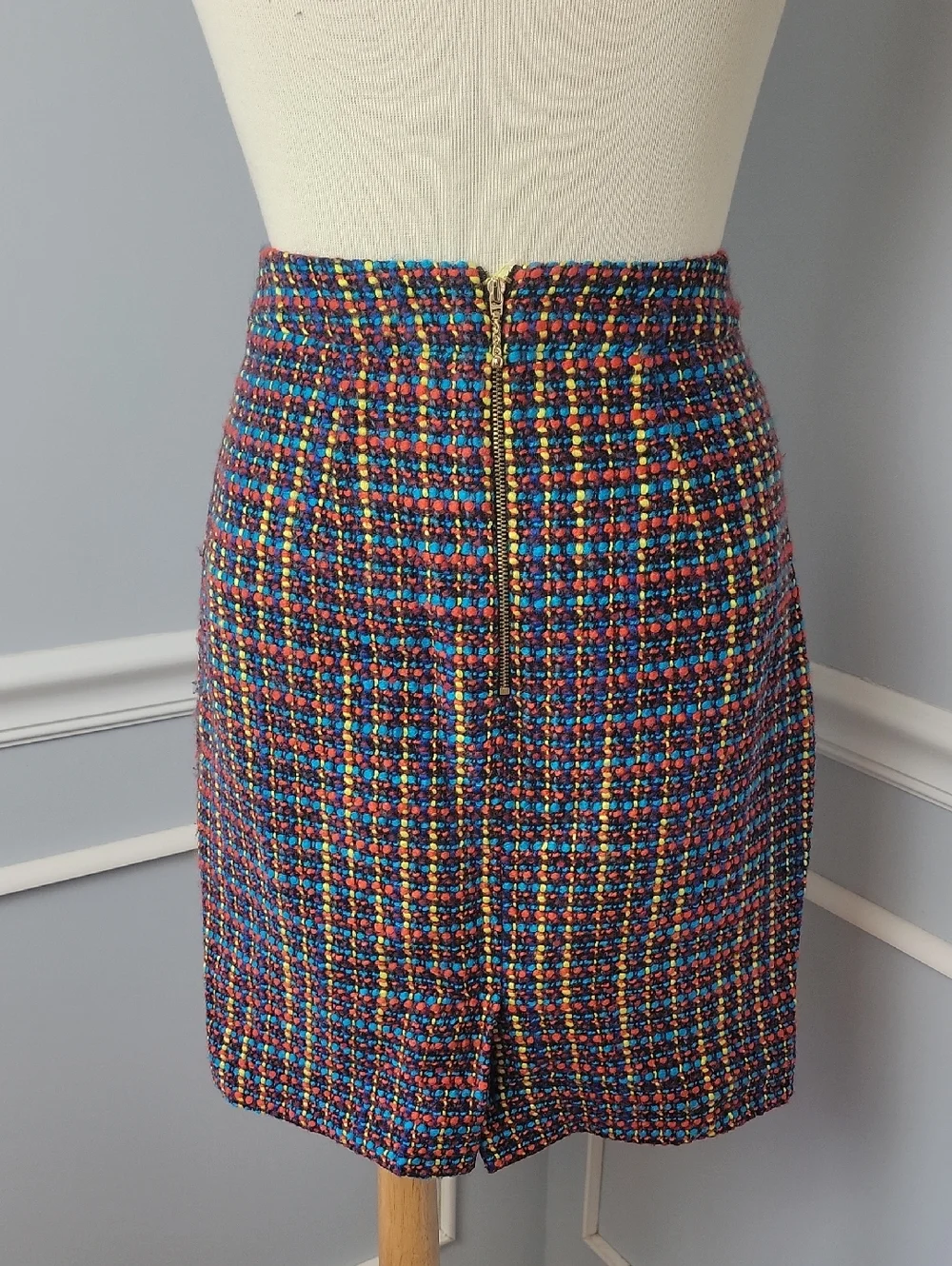 KATE SPADE Multi-Color Retro Tweed Office Professional‎ Straight Pencil Skirt 2